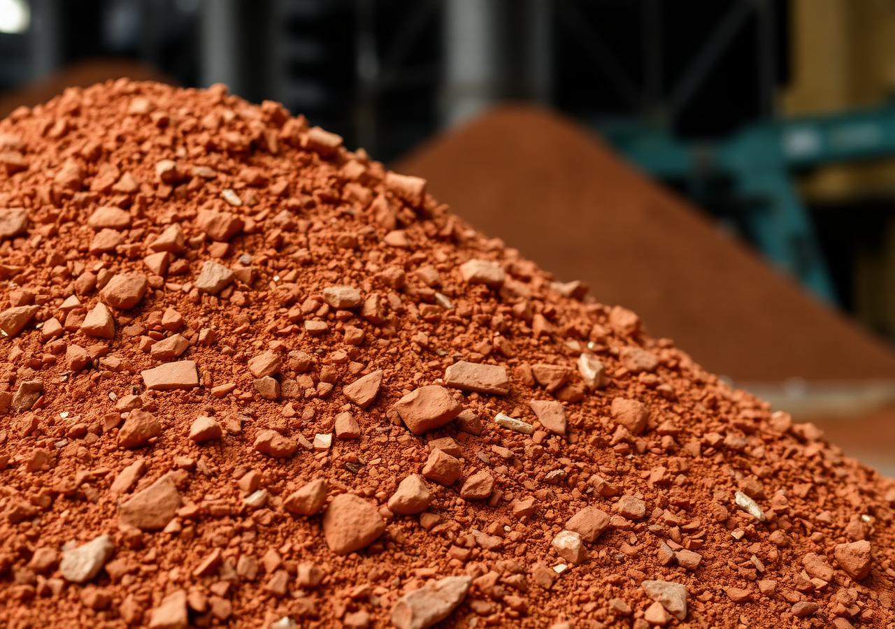 Copper concentrate pile